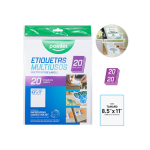 Adhesivo carta x 20 unidades (8.5"X11") WPL-85X11-B Pointer