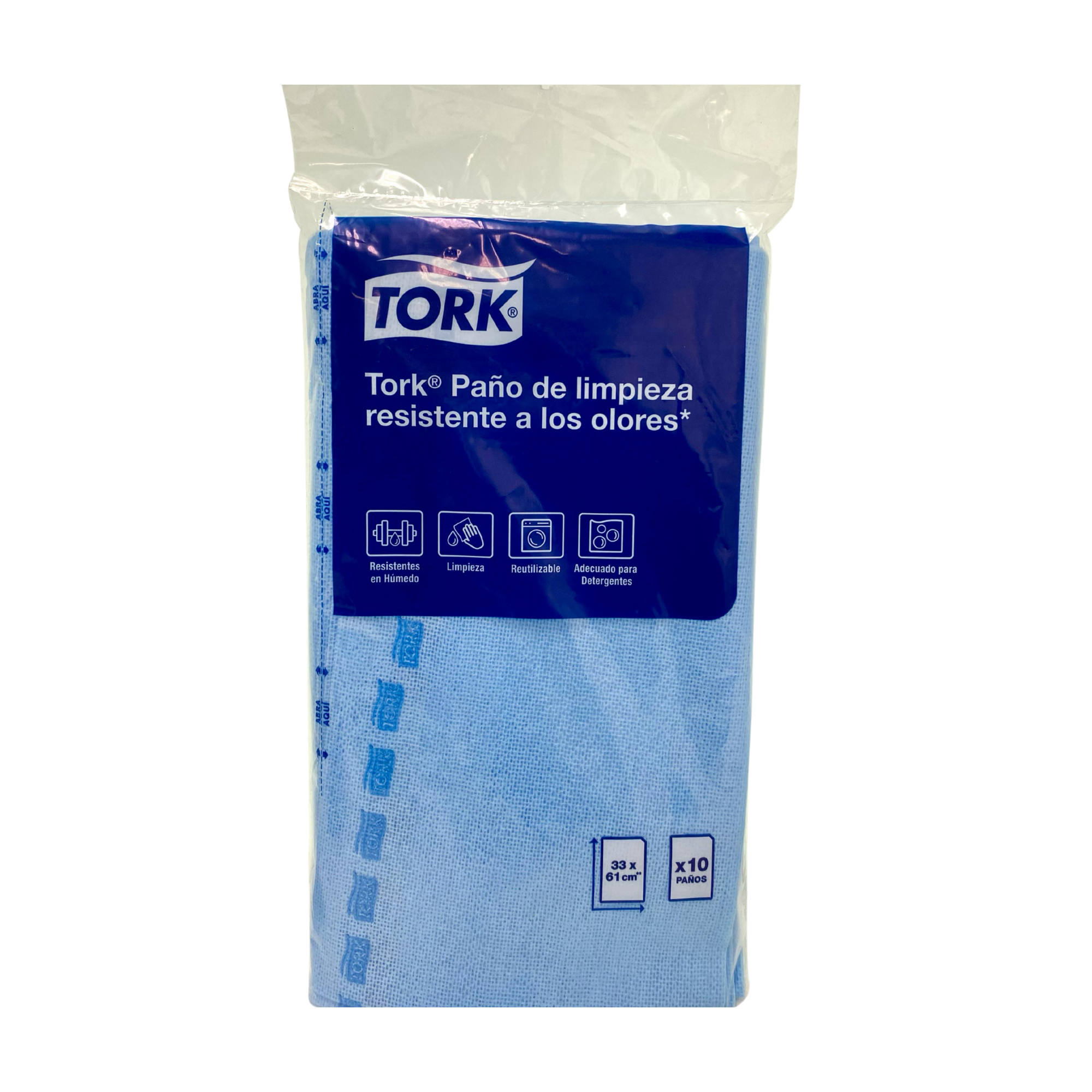 7702026743123 Paño de Limpieza Familia Tork Resistente a los olores 74312 Azul - Imagen 1