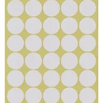 Adhesivo Rótulo redondo sticker 16mm blanco x 420 unidades