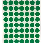 Adhesivo Rótulo redondo sticker 16mm verde x 324 unidades