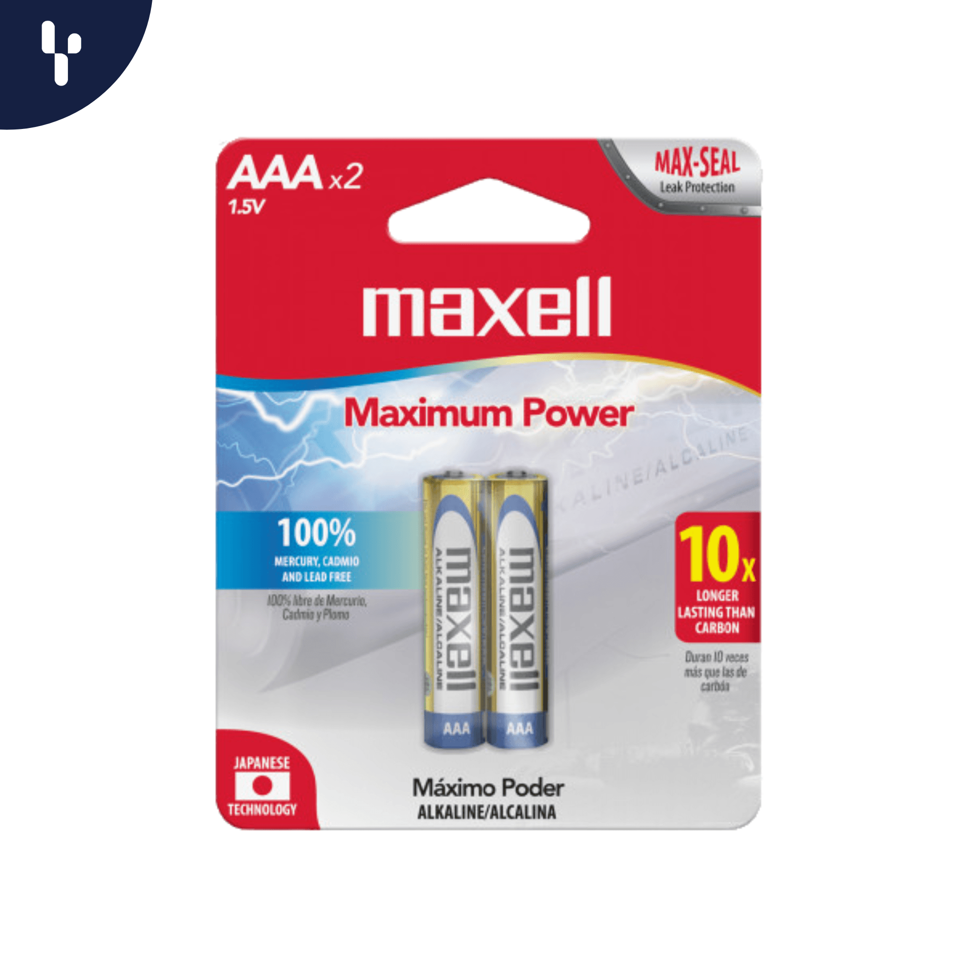 Pilas Maxell AAA Alkalina X2