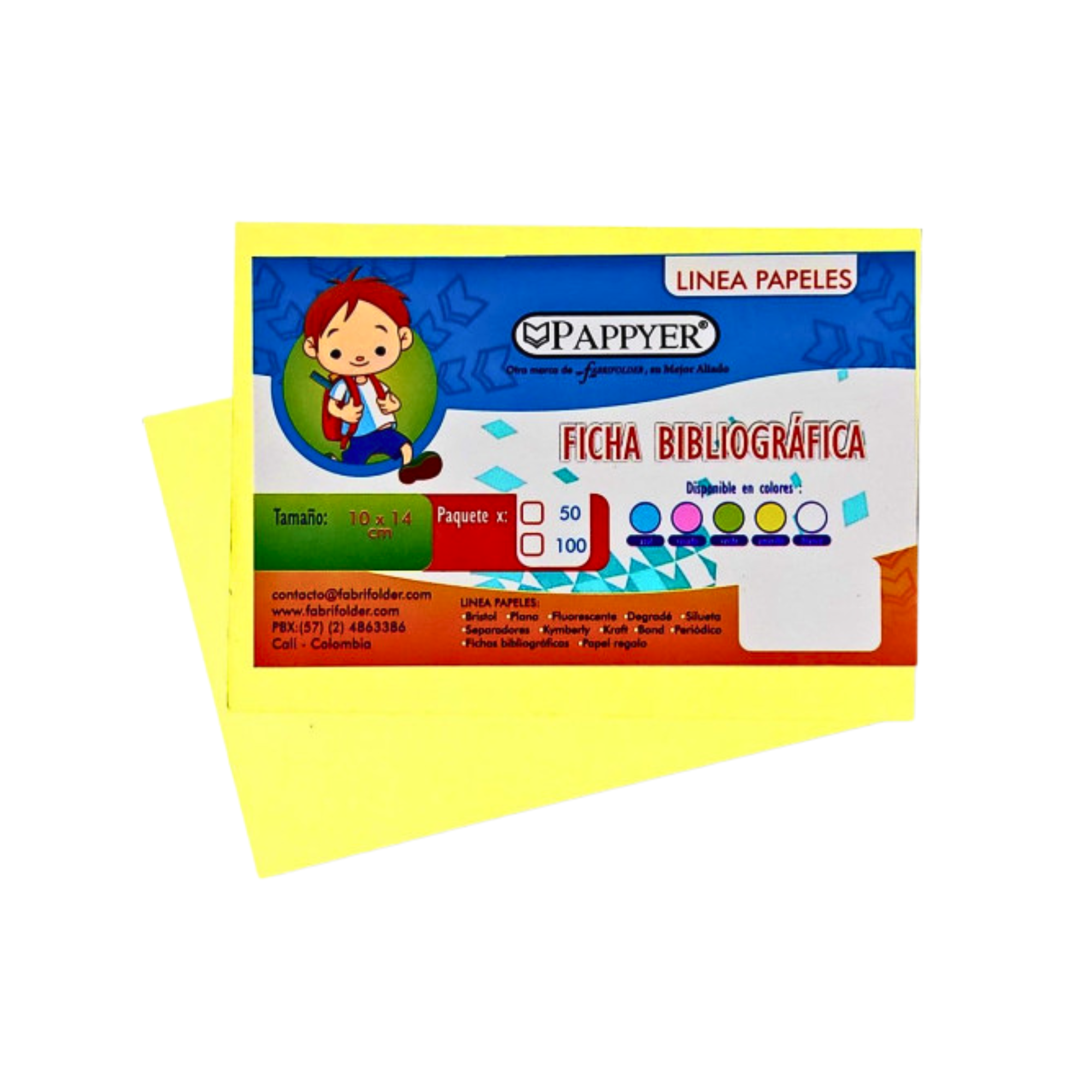 Fichas Bibliográfica Pappyer X50 Amarillo  