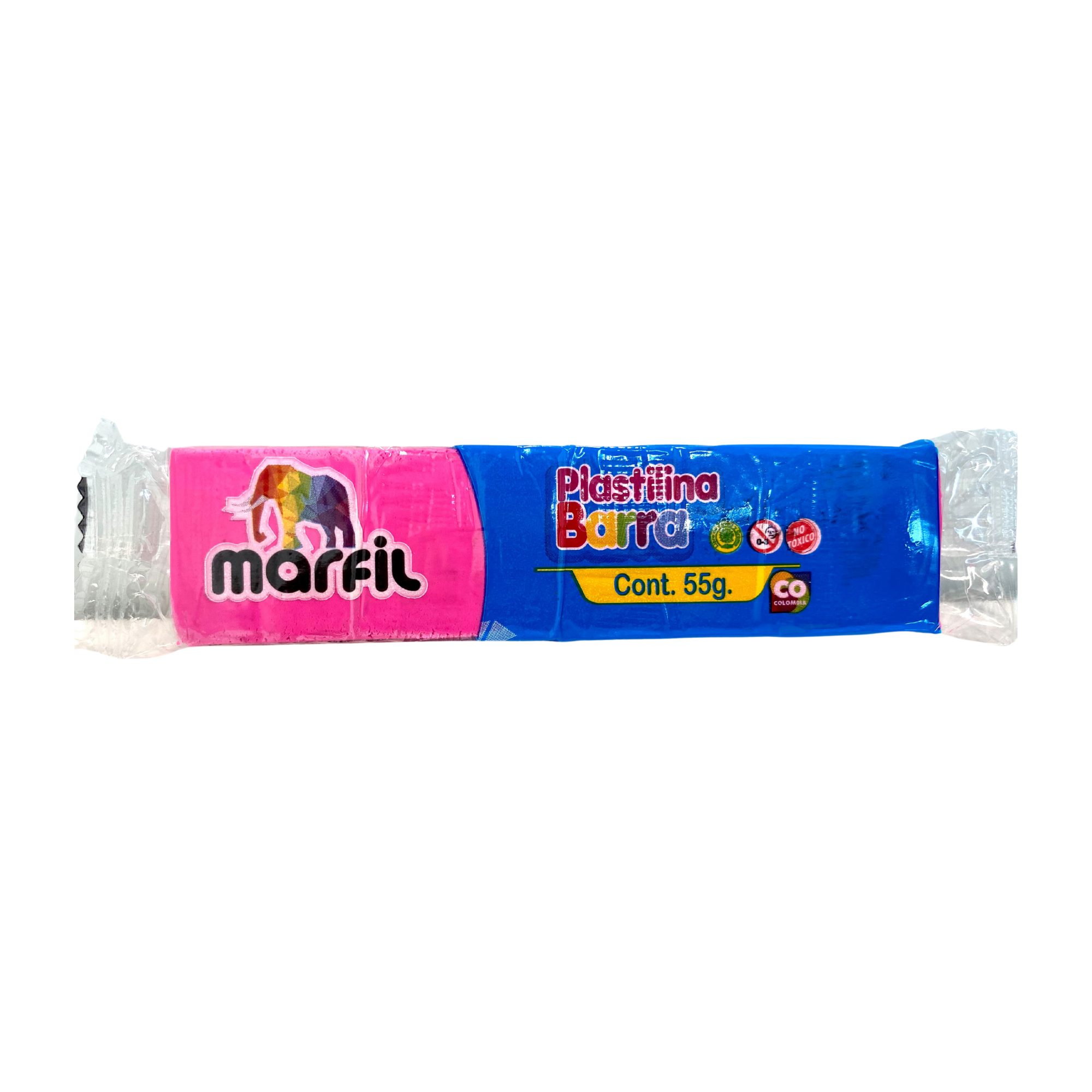Plastilina en Barra Marfil 55Gr Color Rosa Neon 