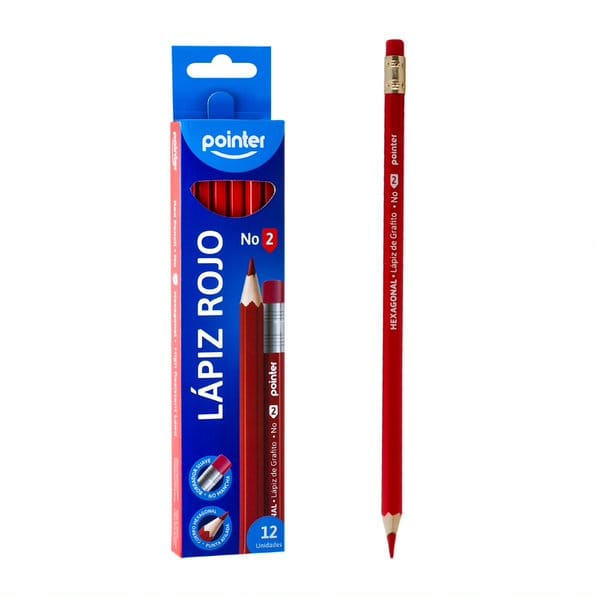Lápiz rojo de chequeo Caja X12 CP-3109R Pointer