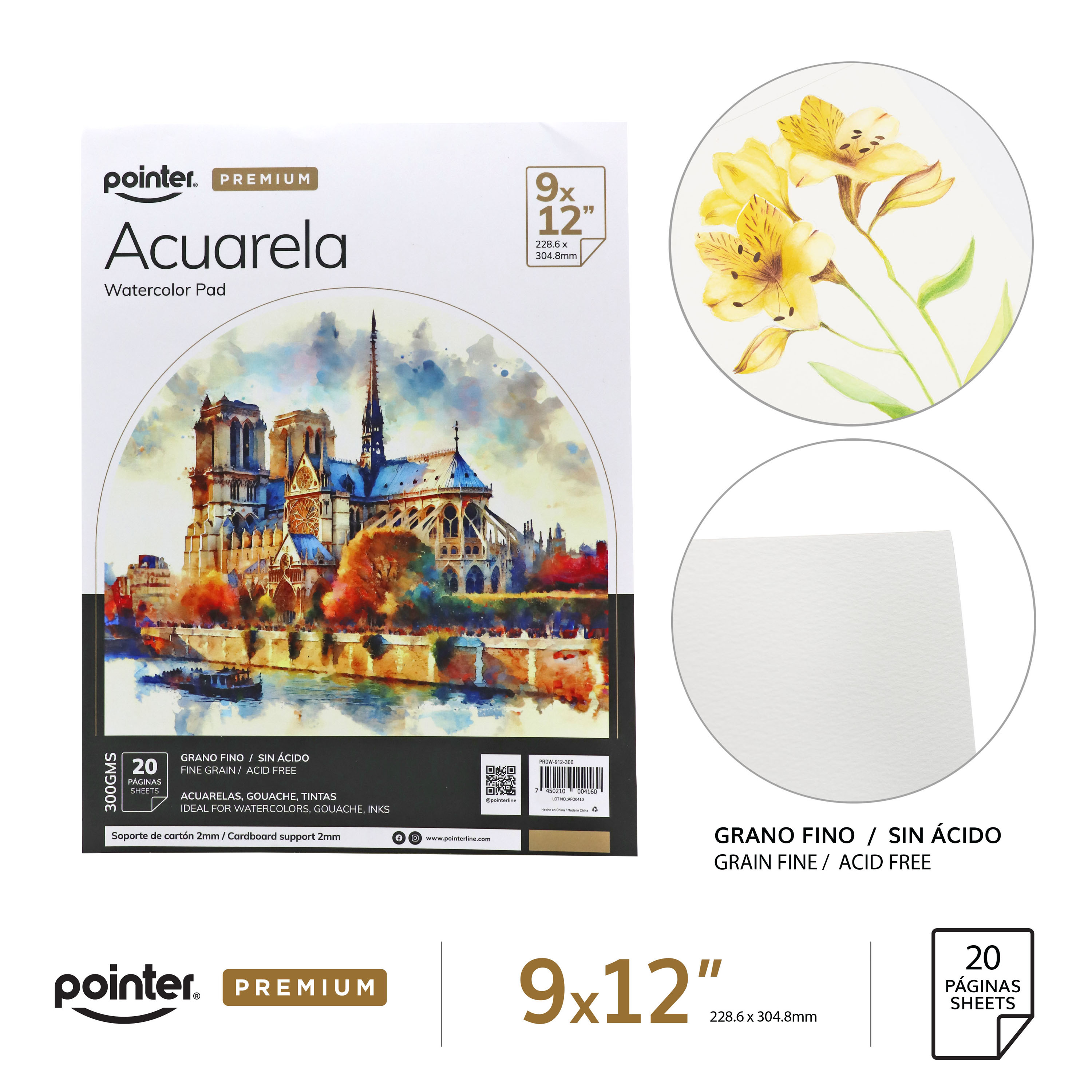 images Block acuarelable Premium 23X30cm PRDW-912-300 - Imagen 1