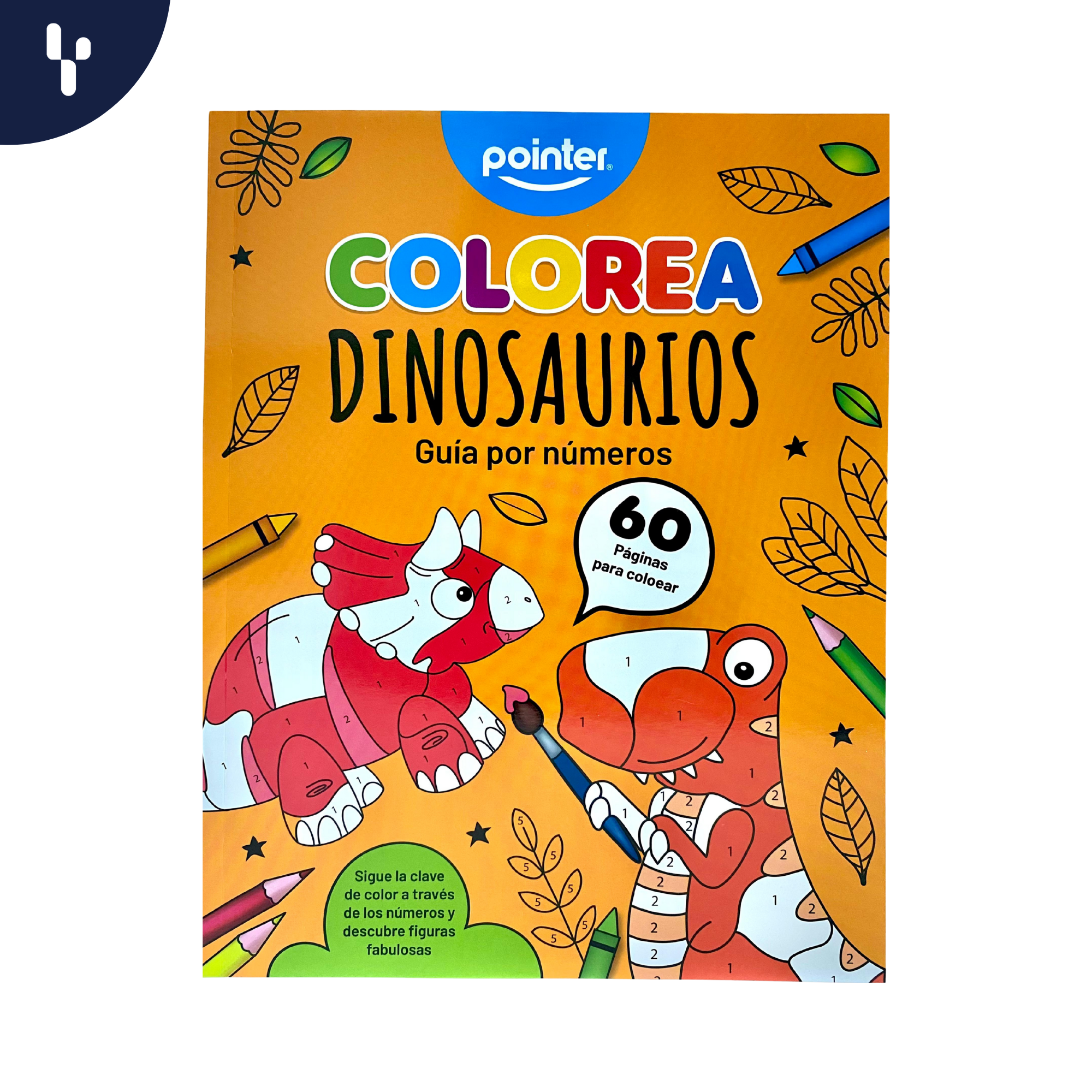 Libro Colorea Pointer con Guía por Números 60 Páginas 