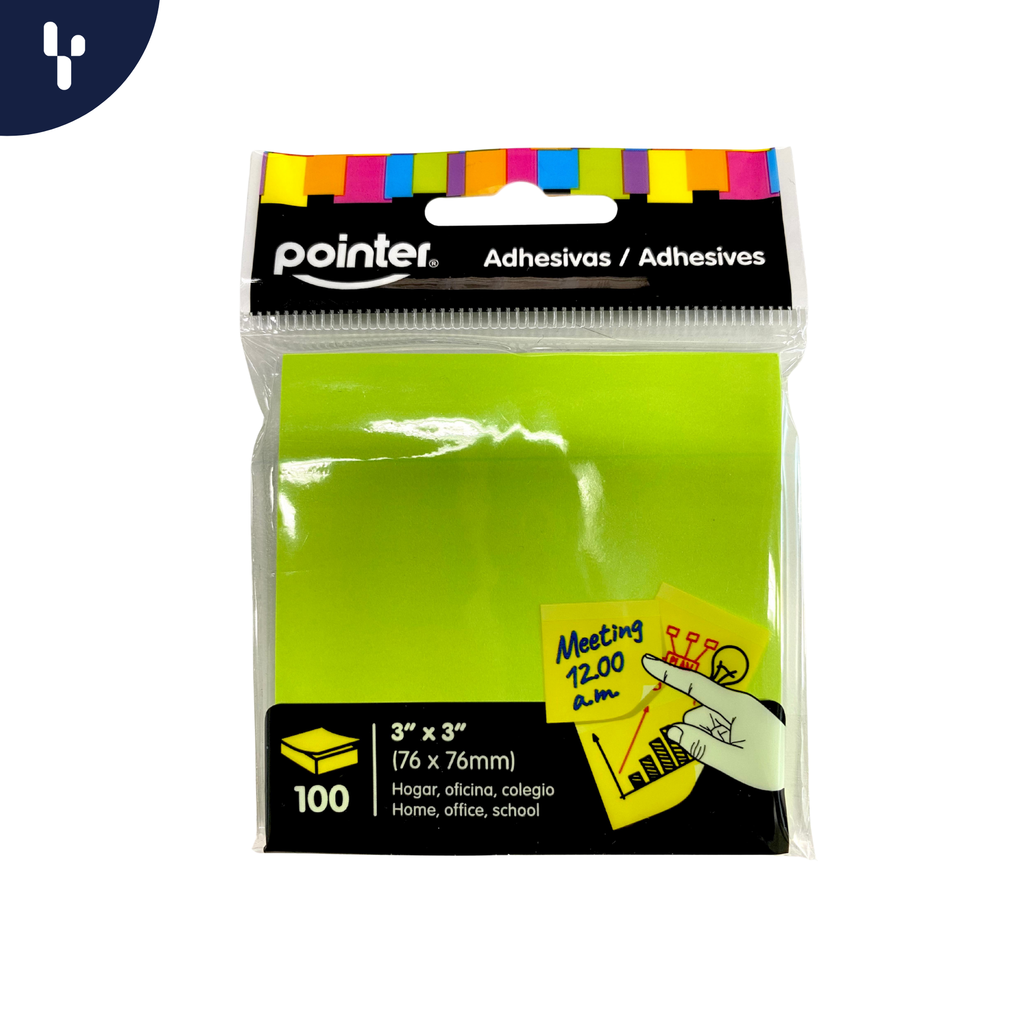 Adhesivo taco Pointer X100 76X76mm (Taco Adhesivo)