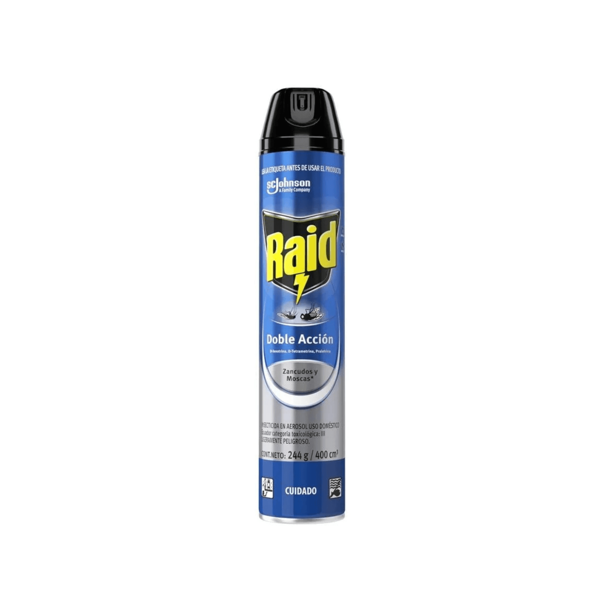 Insecticida Raid en Aerosol 400ml Mata Voladores zancudos y moscas