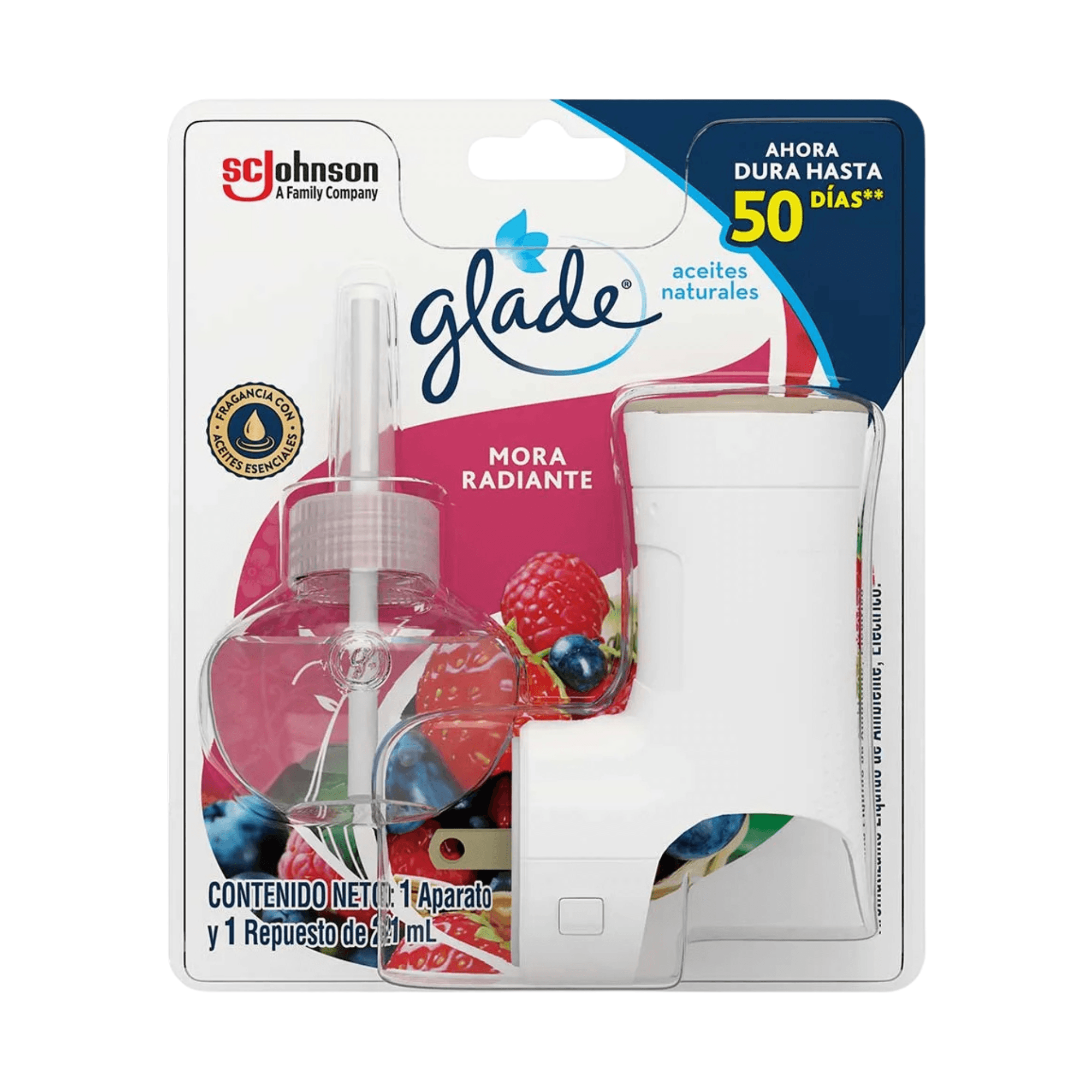 images Ambientador Glade Mora Radiante 21 ml eléctrico - Imagen 1