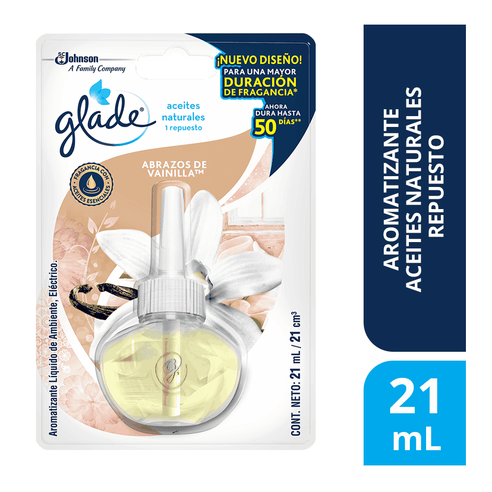 Ambientador Glade 21ml Vainilla Plugins Aceite Blister Repuesto