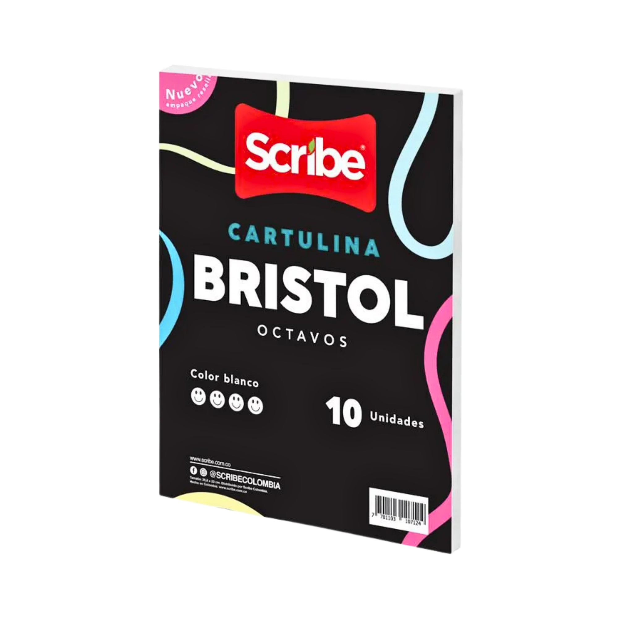 Cartulina Scribe Bristol Blanca 1/8 10H