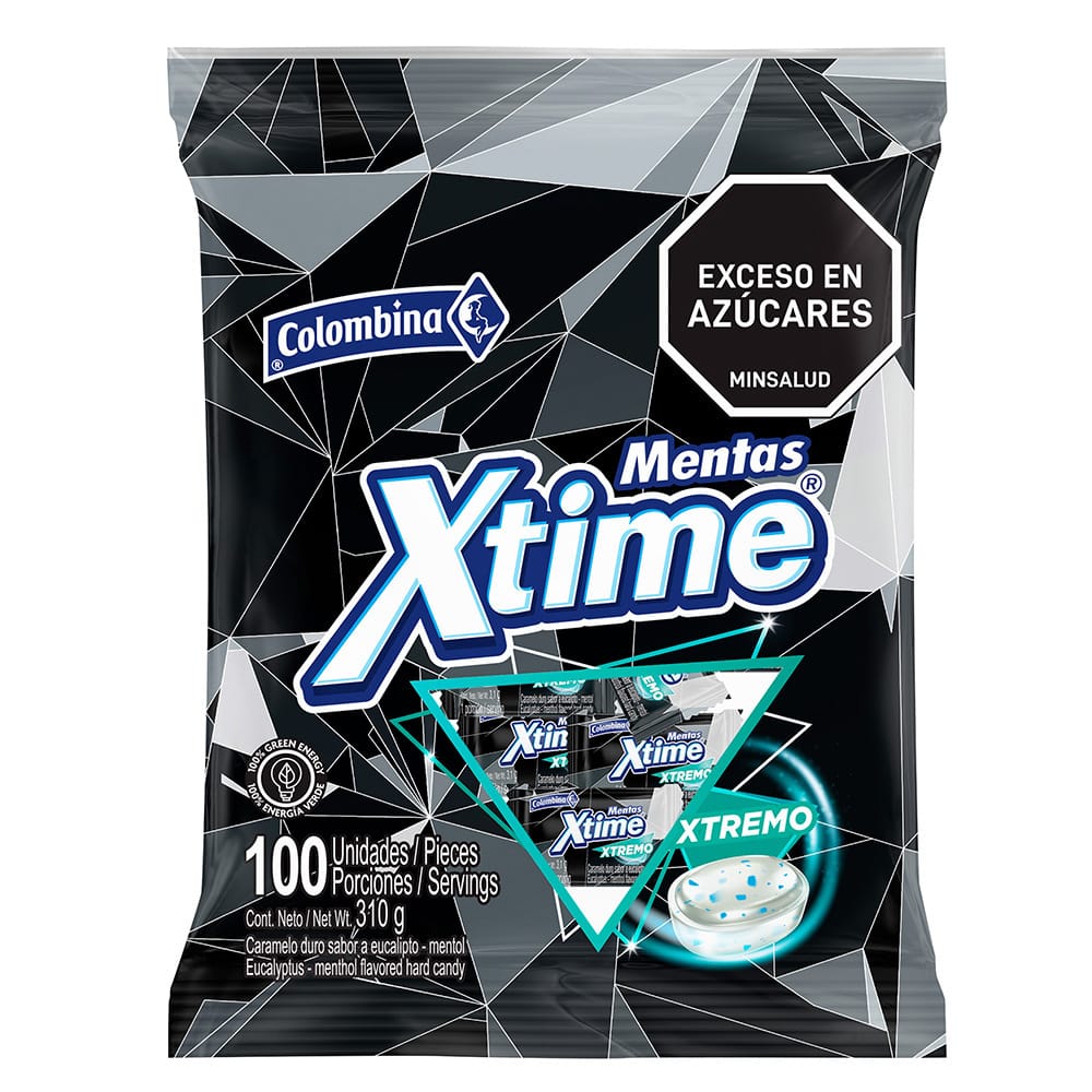 Mentas Xtime X100 Eucalipto y mentol