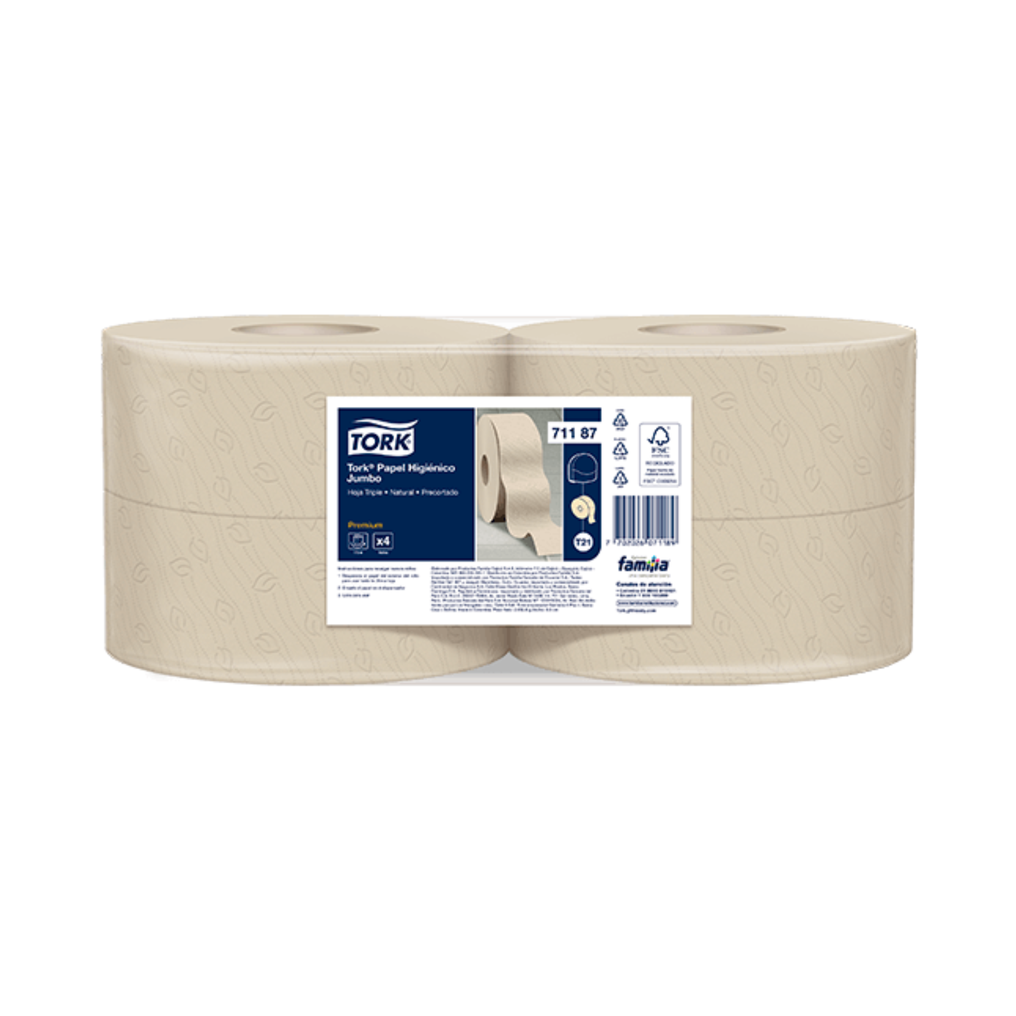 Papel Higiénico Familia 71187 170mt X4 Jumbo Triple H 
