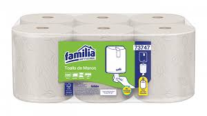 Toalla Precorte Natural Hoja Doble 120mt Caja x 6 Familia