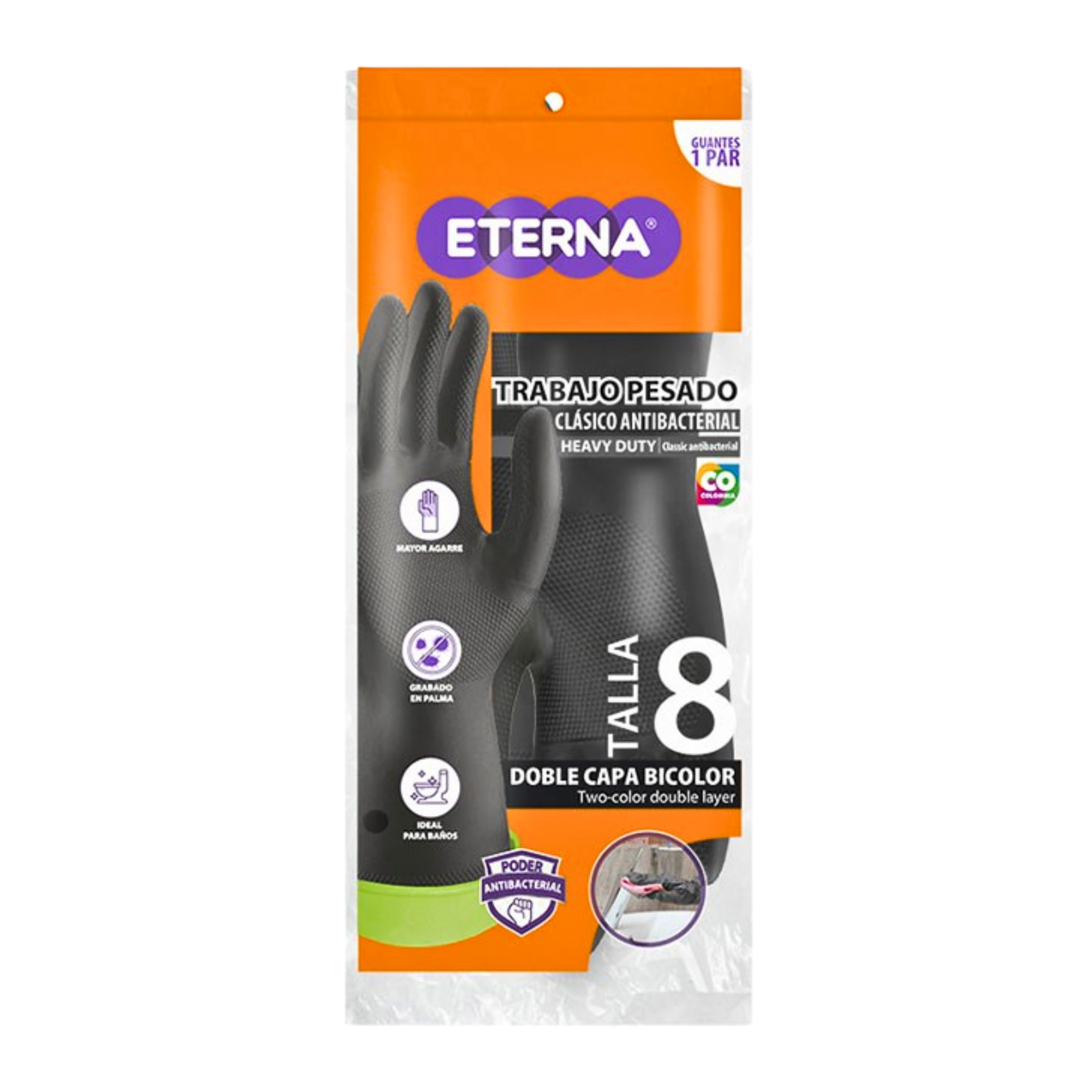 Guante Eterna Negro C25 T8 