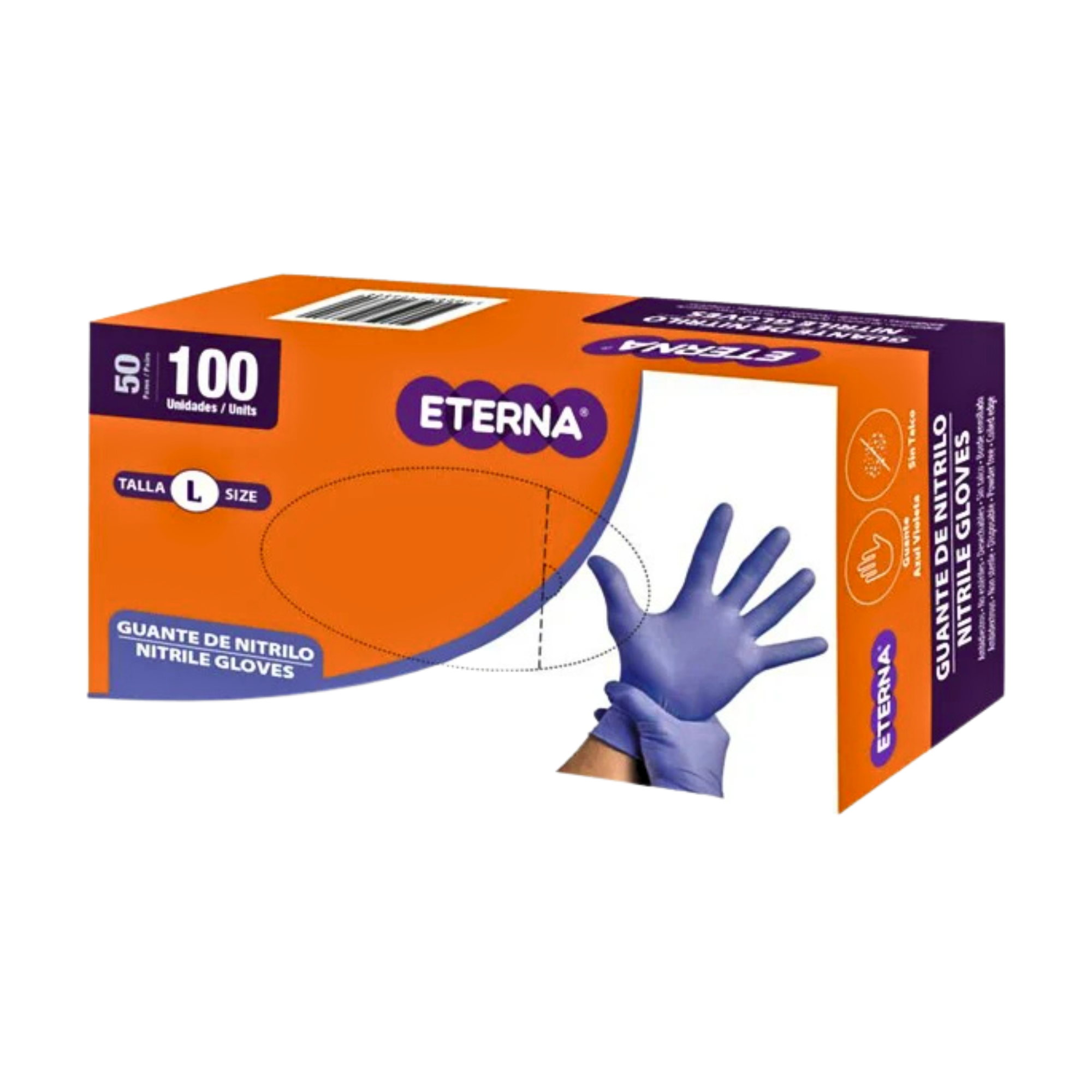 Guantes Eterna L X100 S/T Azul Care