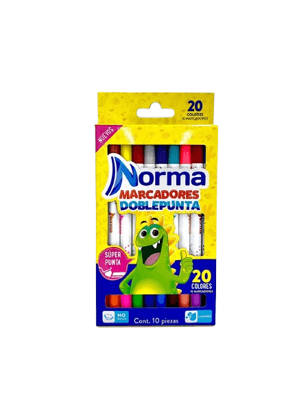 Marcadores Norma lavables X10 Doble punta