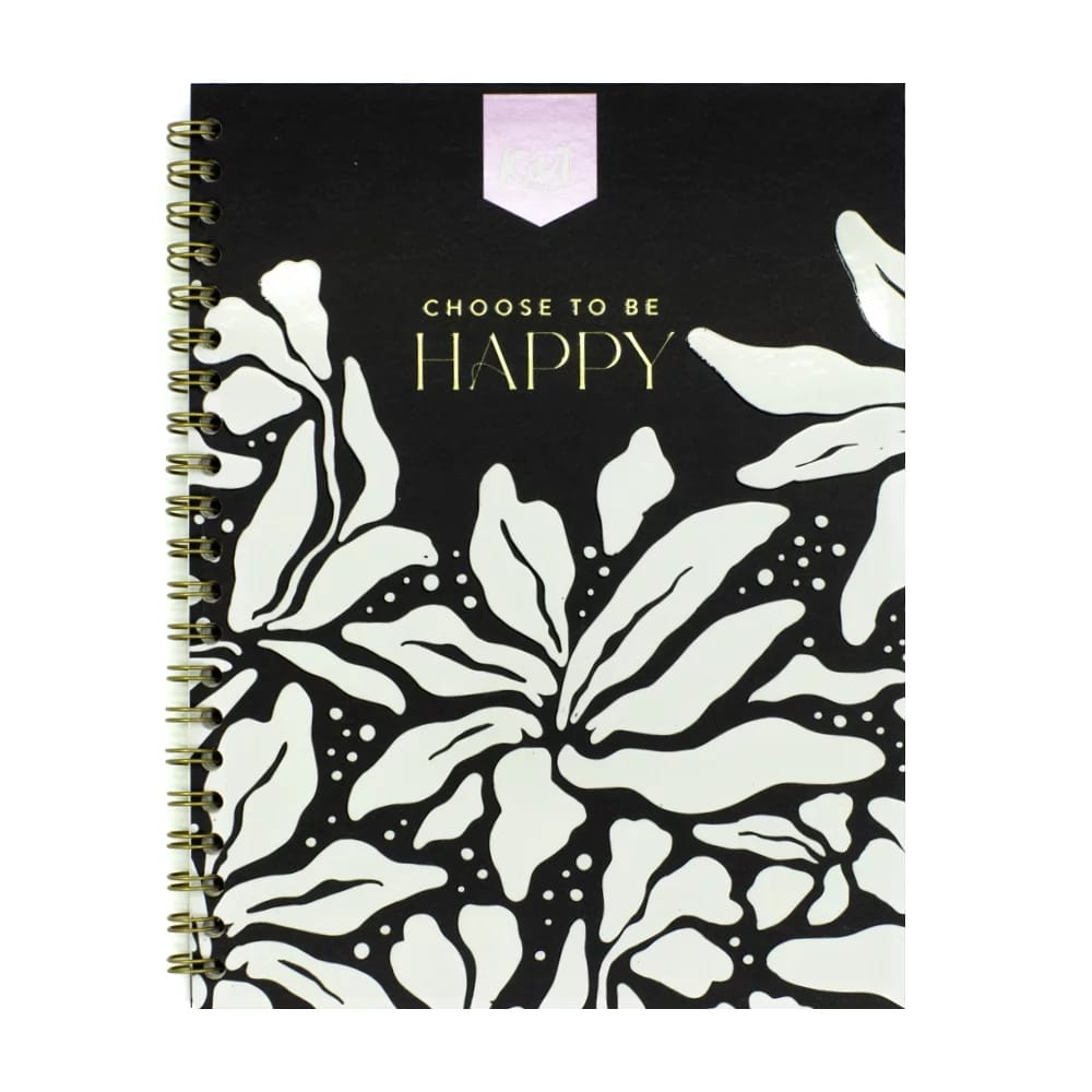 Cuaderno Kiut argollado 80 Hojas pasta dura con rayas