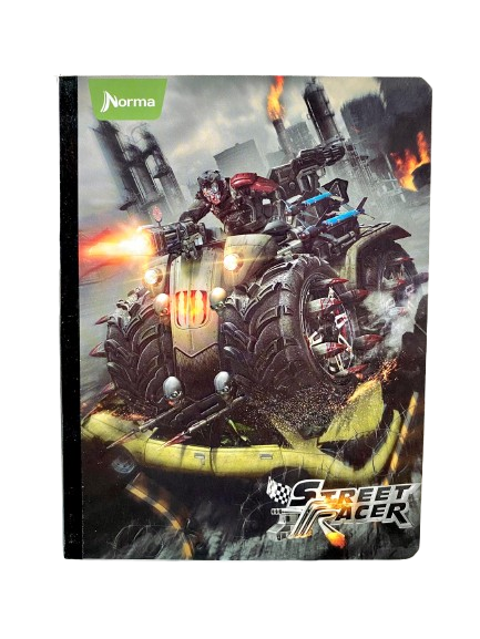 Cuaderno Cosido Street Racer Norma 100H Línea corriente Masculino