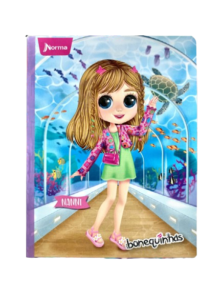 images Cuaderno Cosido Bonequinhas Norma 100H Grande Línea Corriente femenino - Imagen 1