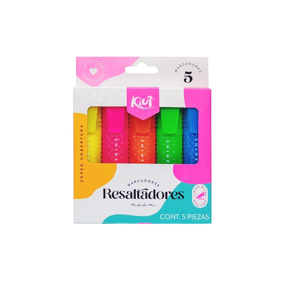 images Resaltadores Kiut Neon X5 - Imagen 1