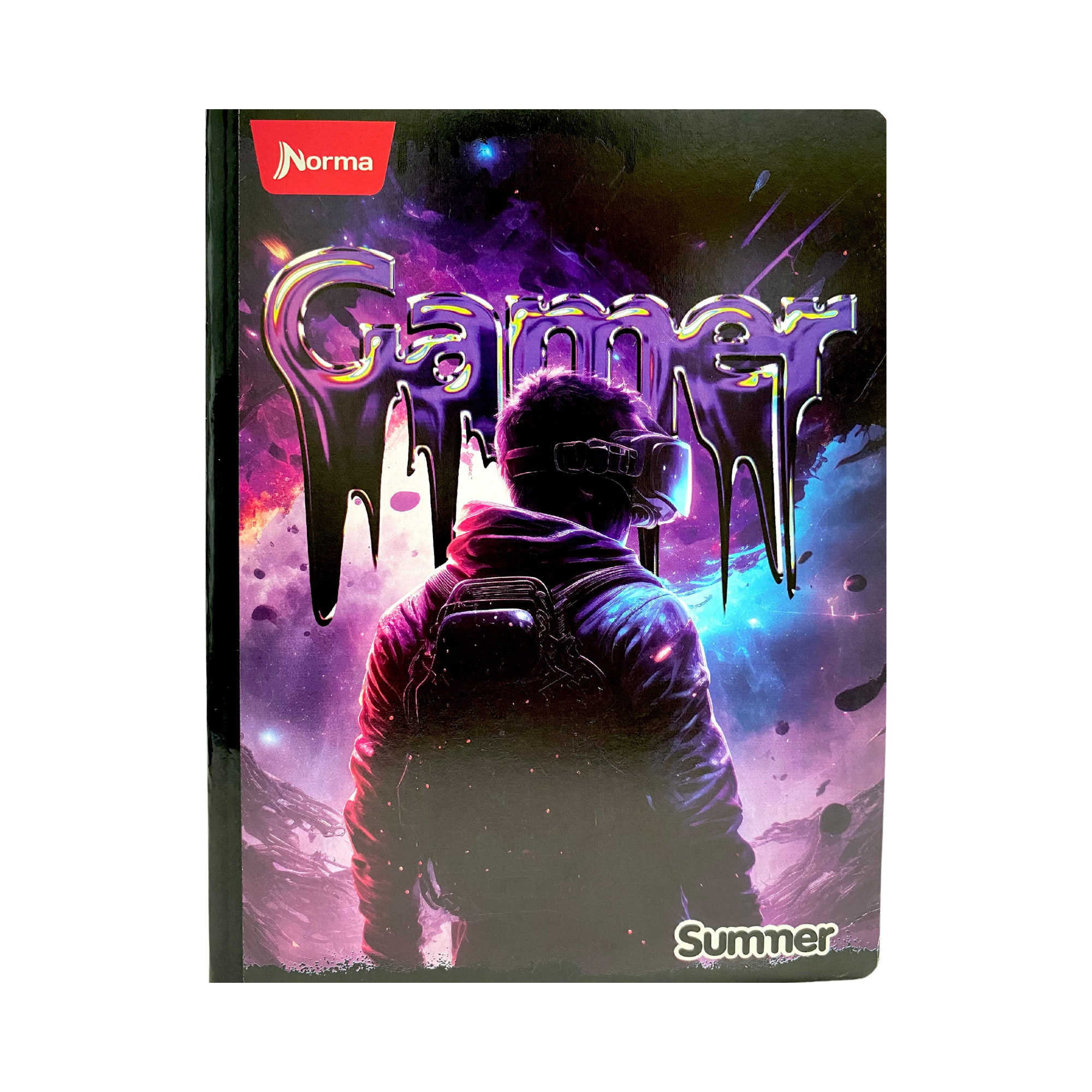 images Cuaderno Summer cosido 100 Hojas con cuadros Sticker Masculino - Imagen 1