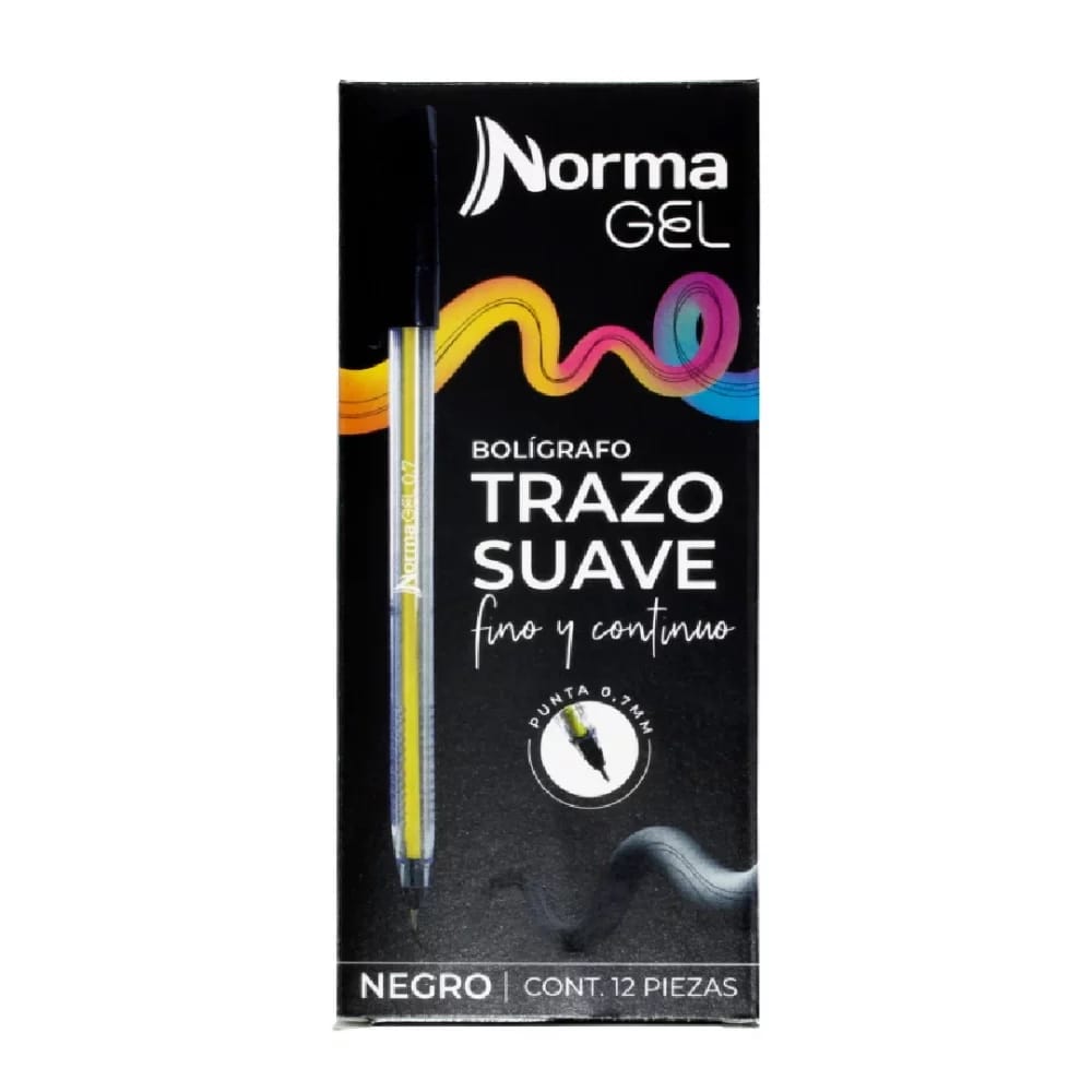 Bolígrafo NormaGel Trazo suave Negro