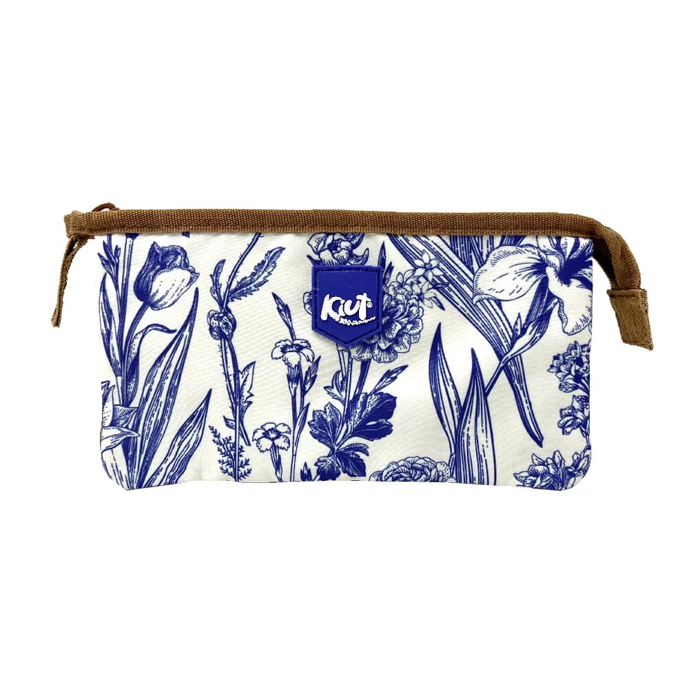 images Cartuchera Kiut 3 bolsillos Blue Garden - Imagen 1