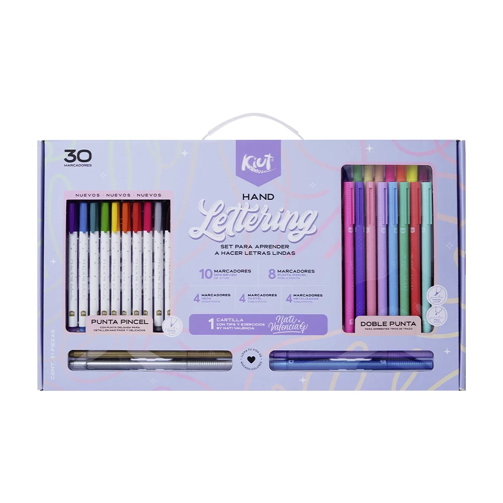 Kit De Lettering Cartilla Y Nuevos Marcadores Punta Pincel Especiales By Kiut Y Nativalencia