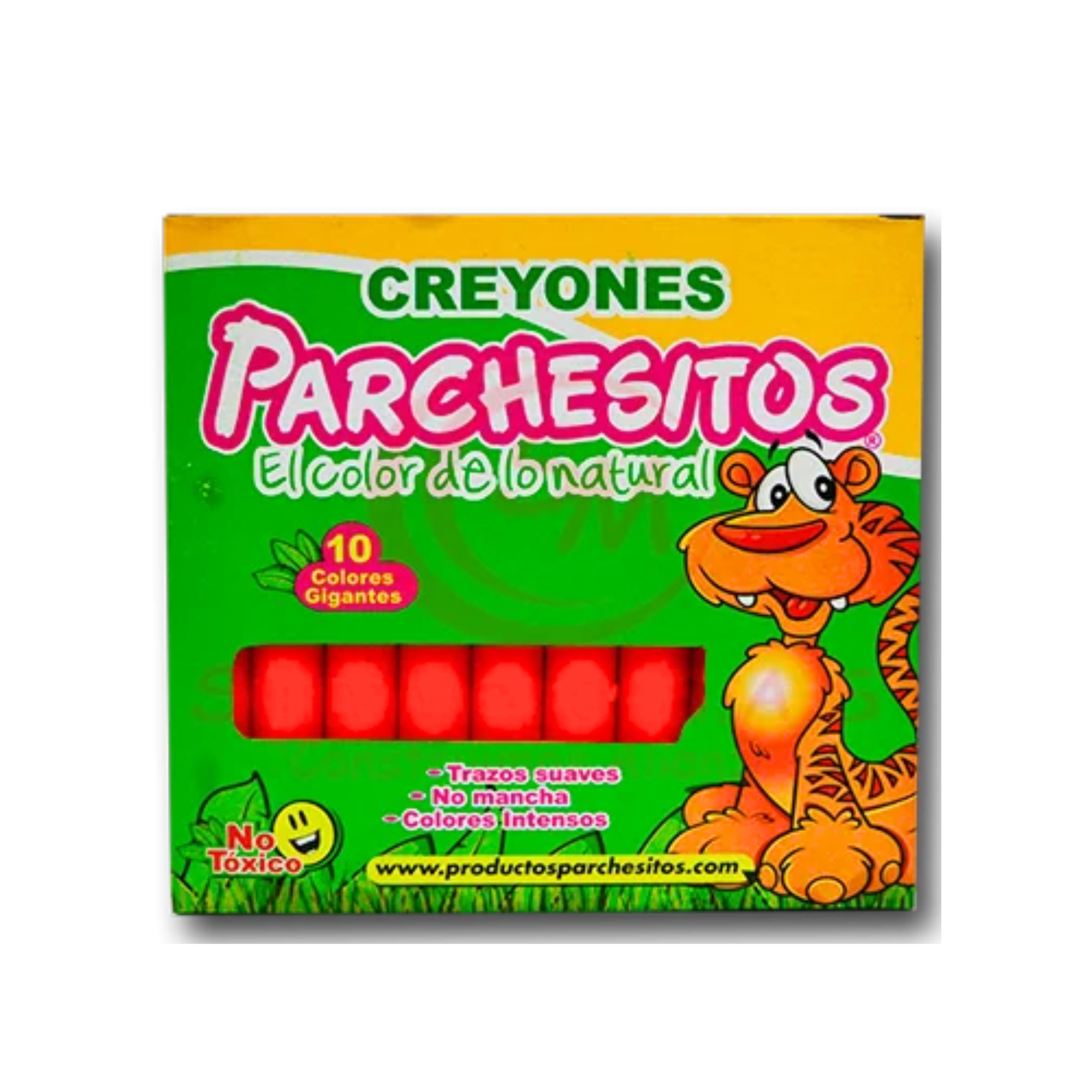 Creyones Parchesitos X10 Jumbo Rojo 
