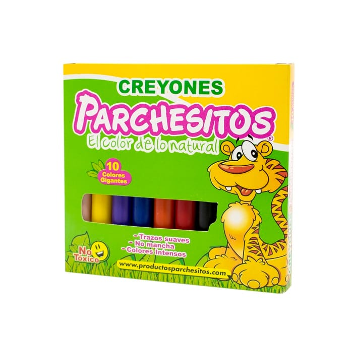 Creyones x 10 unidades jumbo surtidos Parchesitos