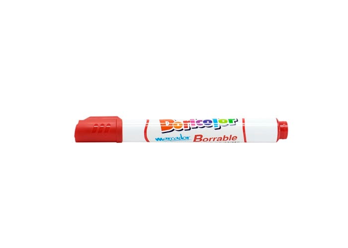 Marcador Doricolor borrable rojo