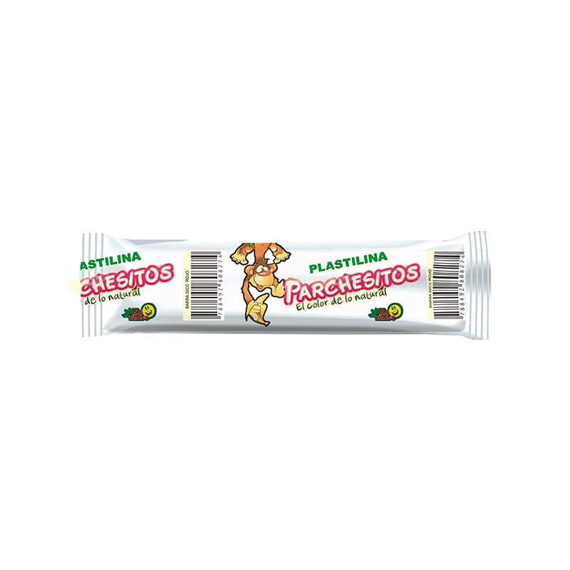 Plastilina Parchesitos 65gr blanca
