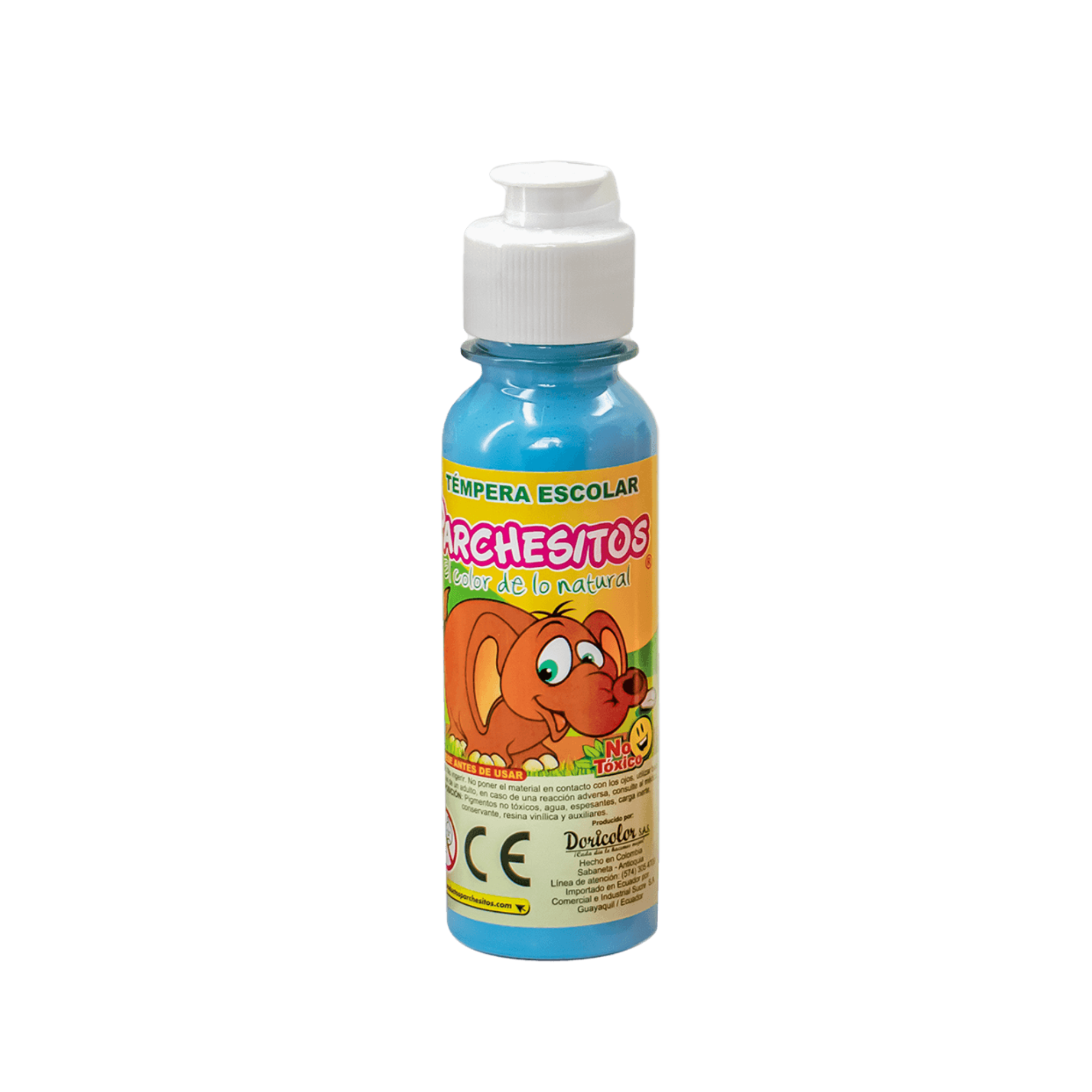 Témpera Parchesitos Azul Celeste 120CC