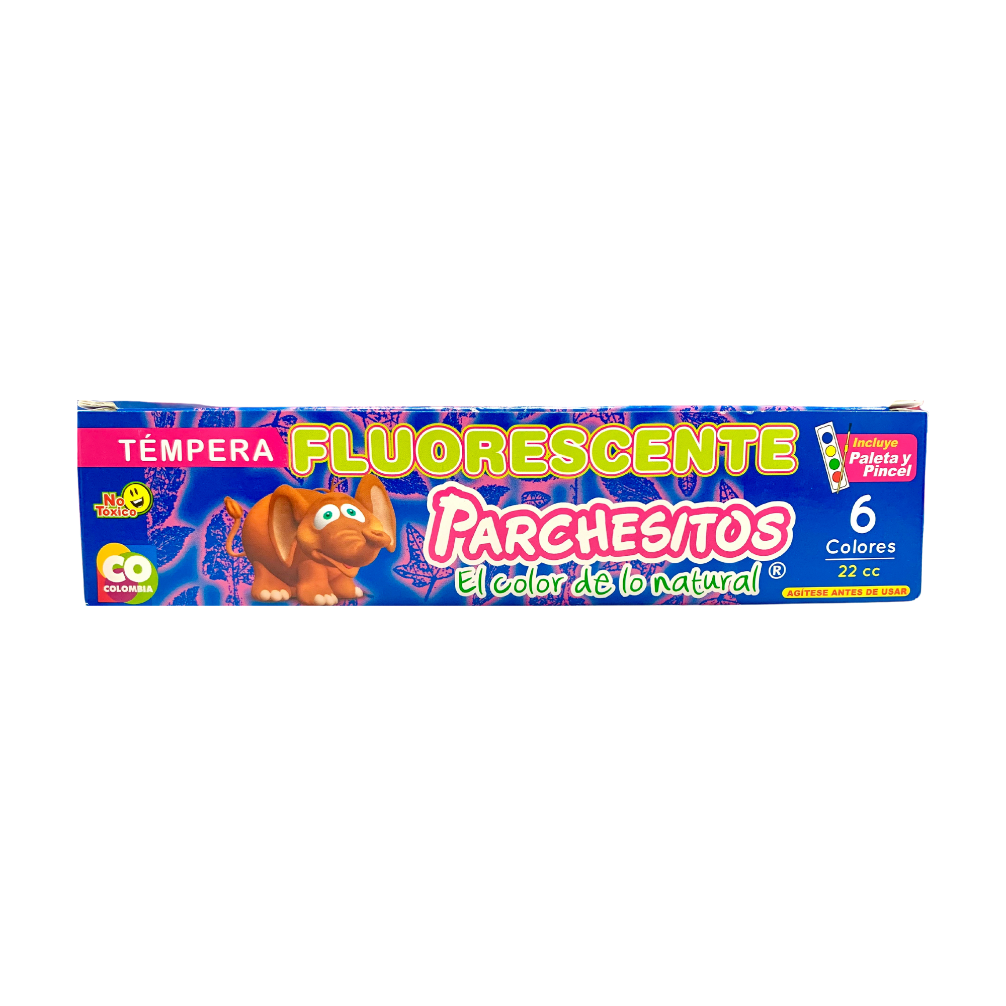 Témpera Parchesitos Fluorescente X6 Colores