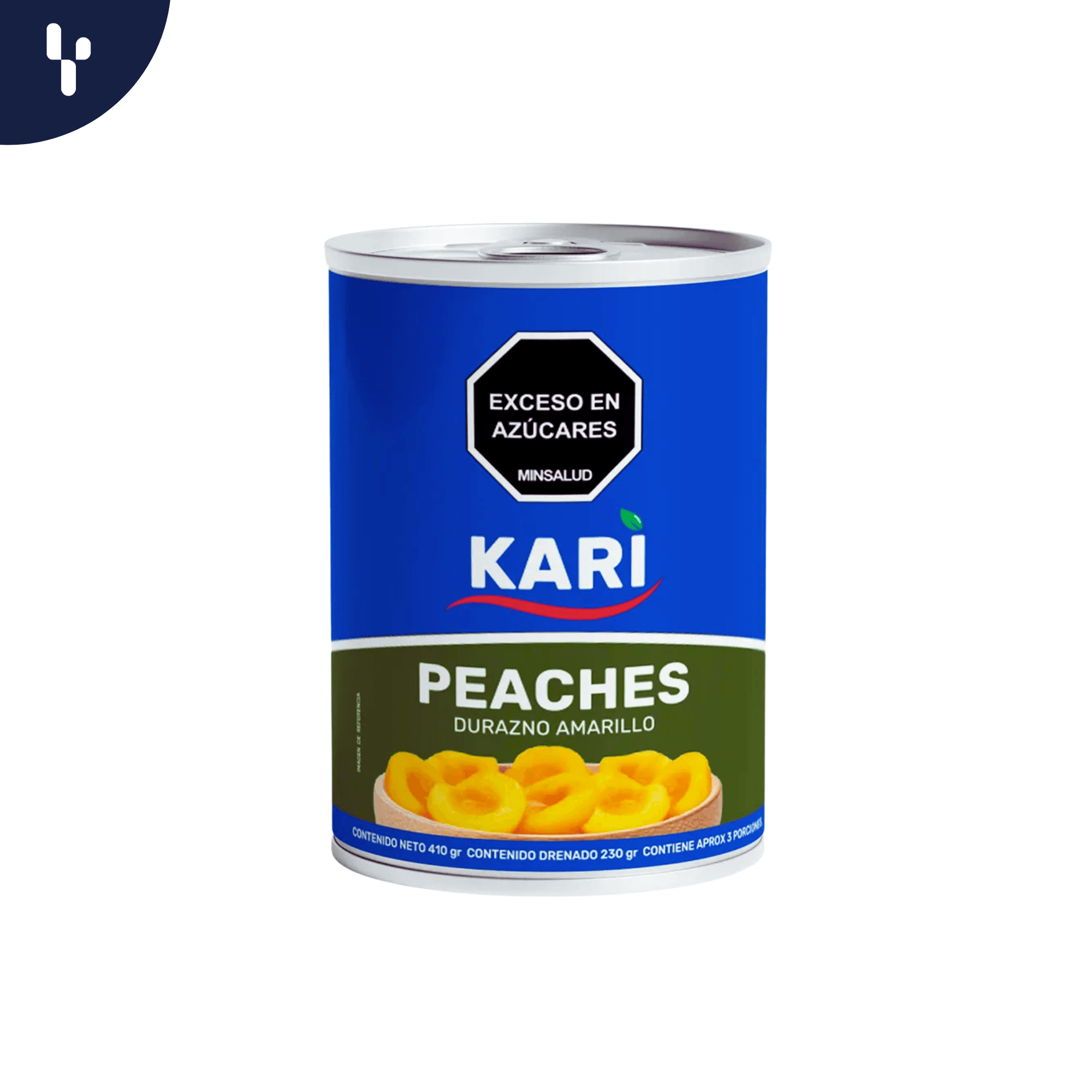 Durazno amarillo 410gr Kari