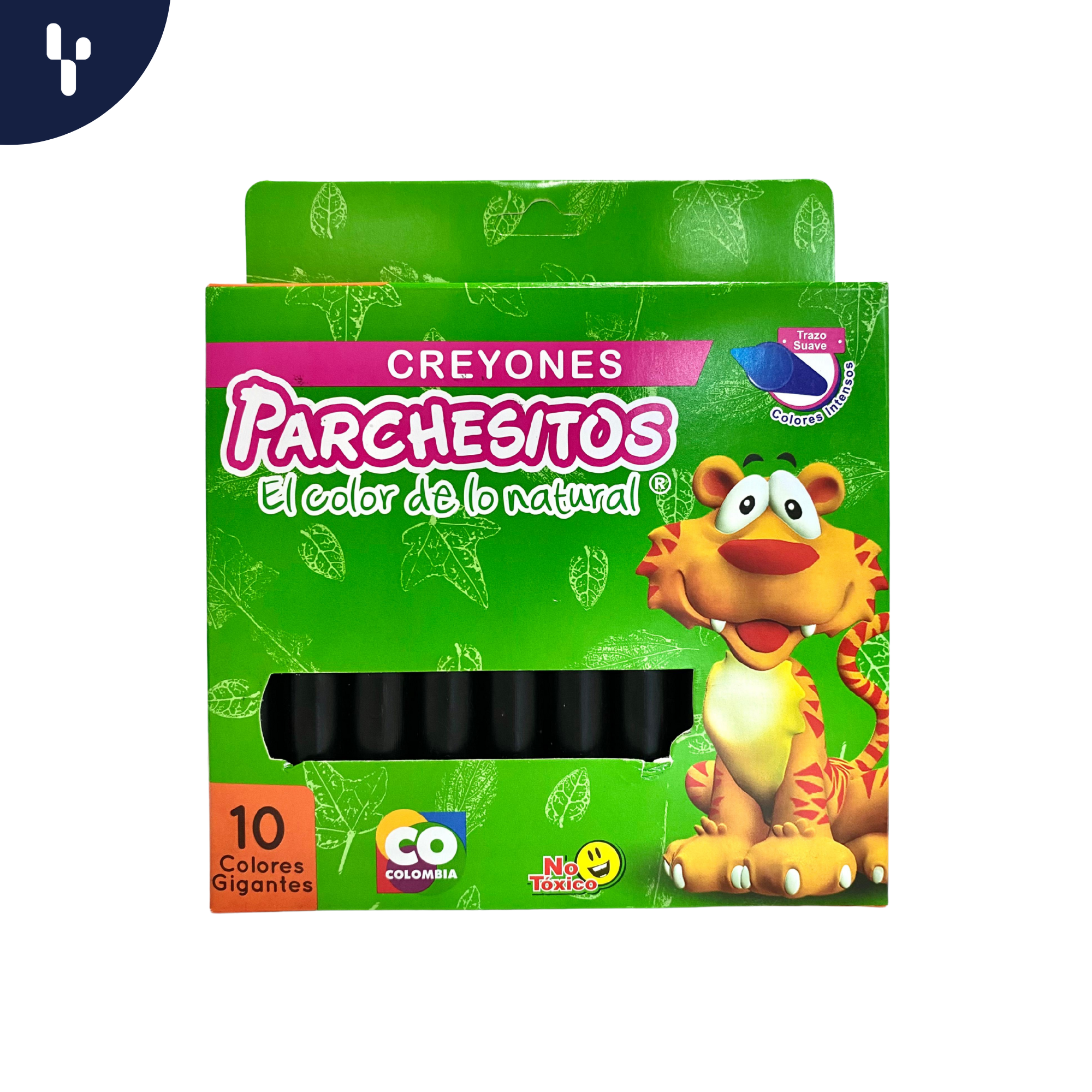 Creyones Parchesitos Gigantes X10 Color negro 
