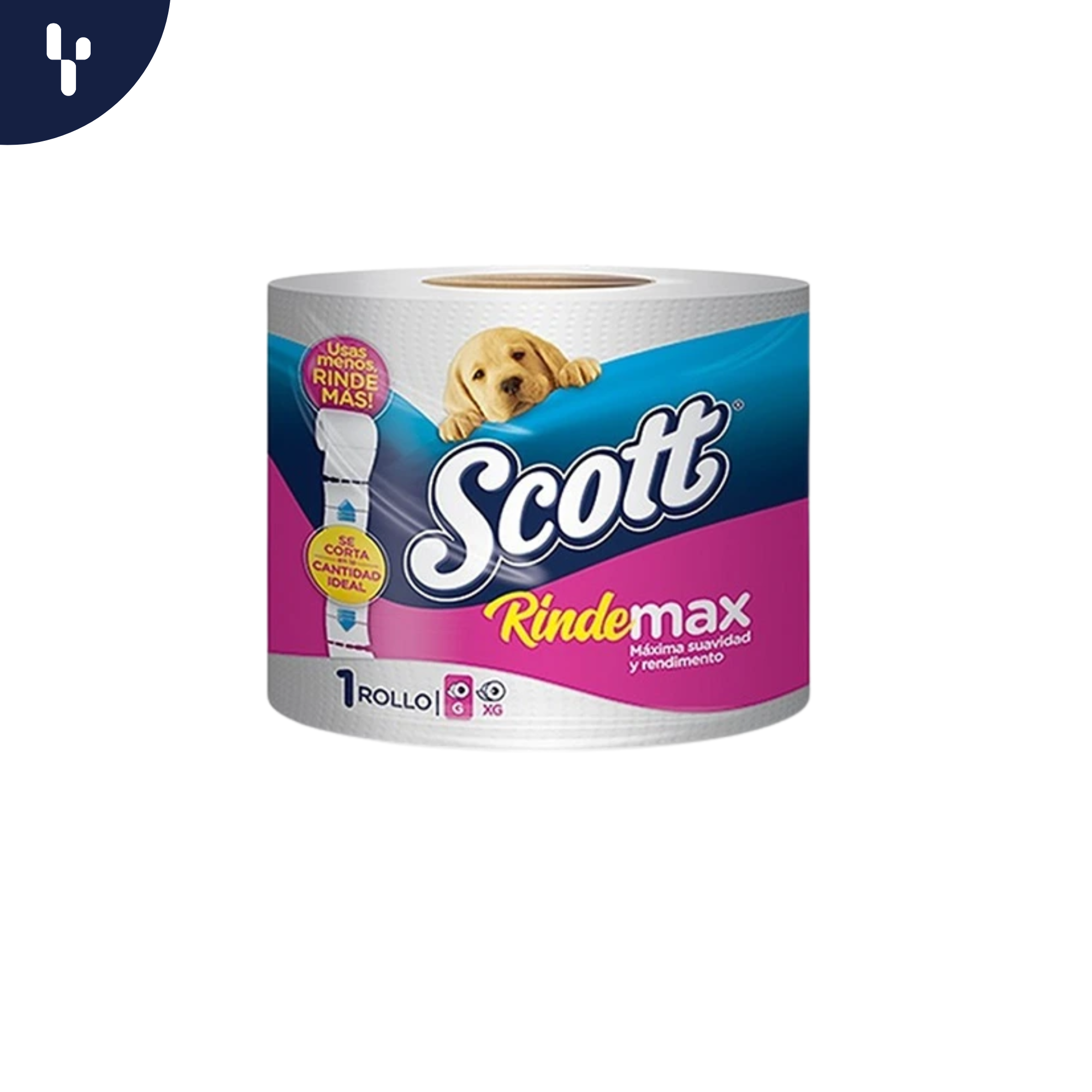 Papel Higienico Scott 22Mt X1 Doble Hoja Rindemax 