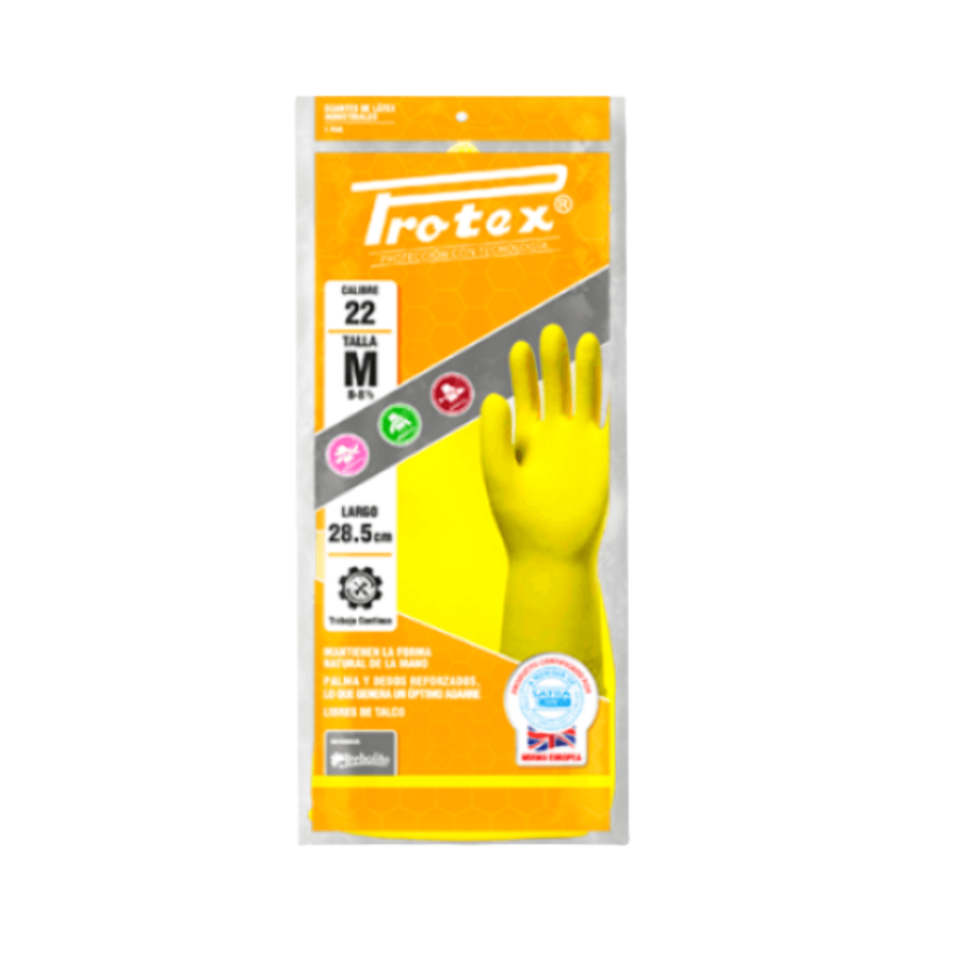 Guante Amarillo Calibre 15 Talla 7 1/2 Protex Eterna