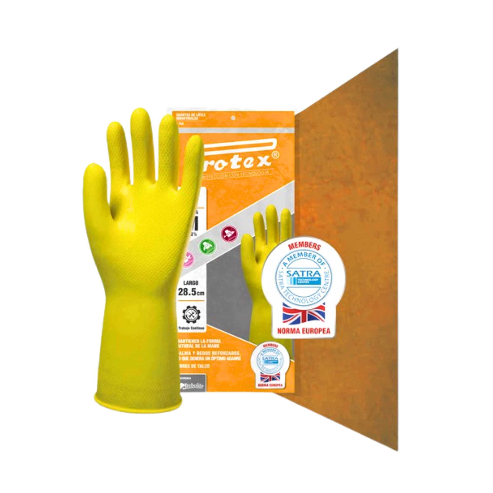 Guante Eterna Amarillo Calibre 15 T9/9.5 Talla L 9-9 1/2