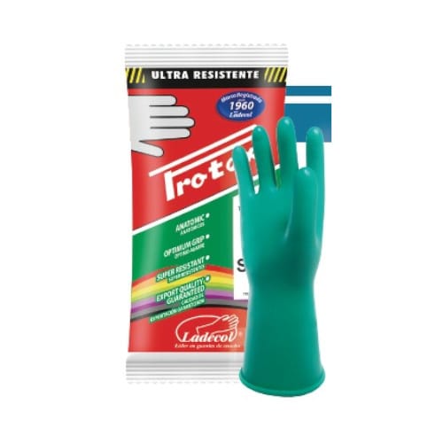 Guante Verde Calibre 30 Talla 8 1/2 Ladecol