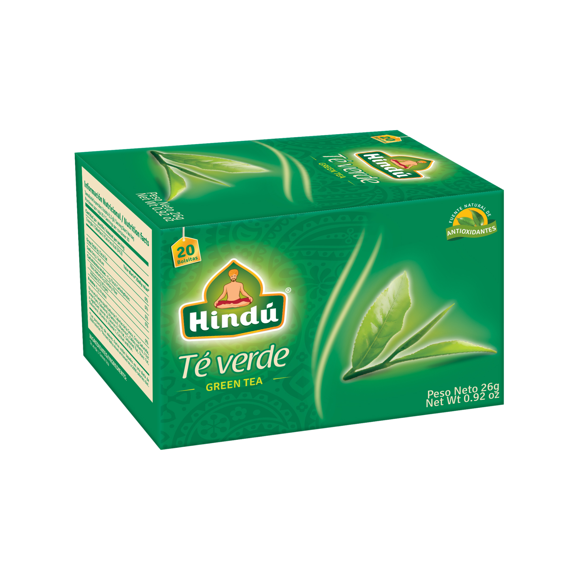 Aromática Te Verde Hindú 20 Bolsitas 