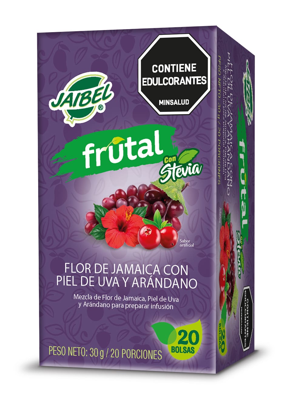 Aromática Jaibel Frutal Flor de jamaica piel de uva X20