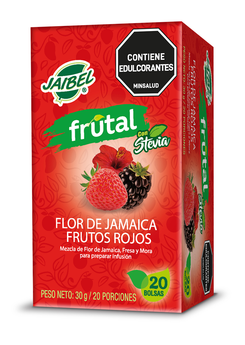 Aromática Jaibel Frutal Flor de jamaica frutos rojos X20
