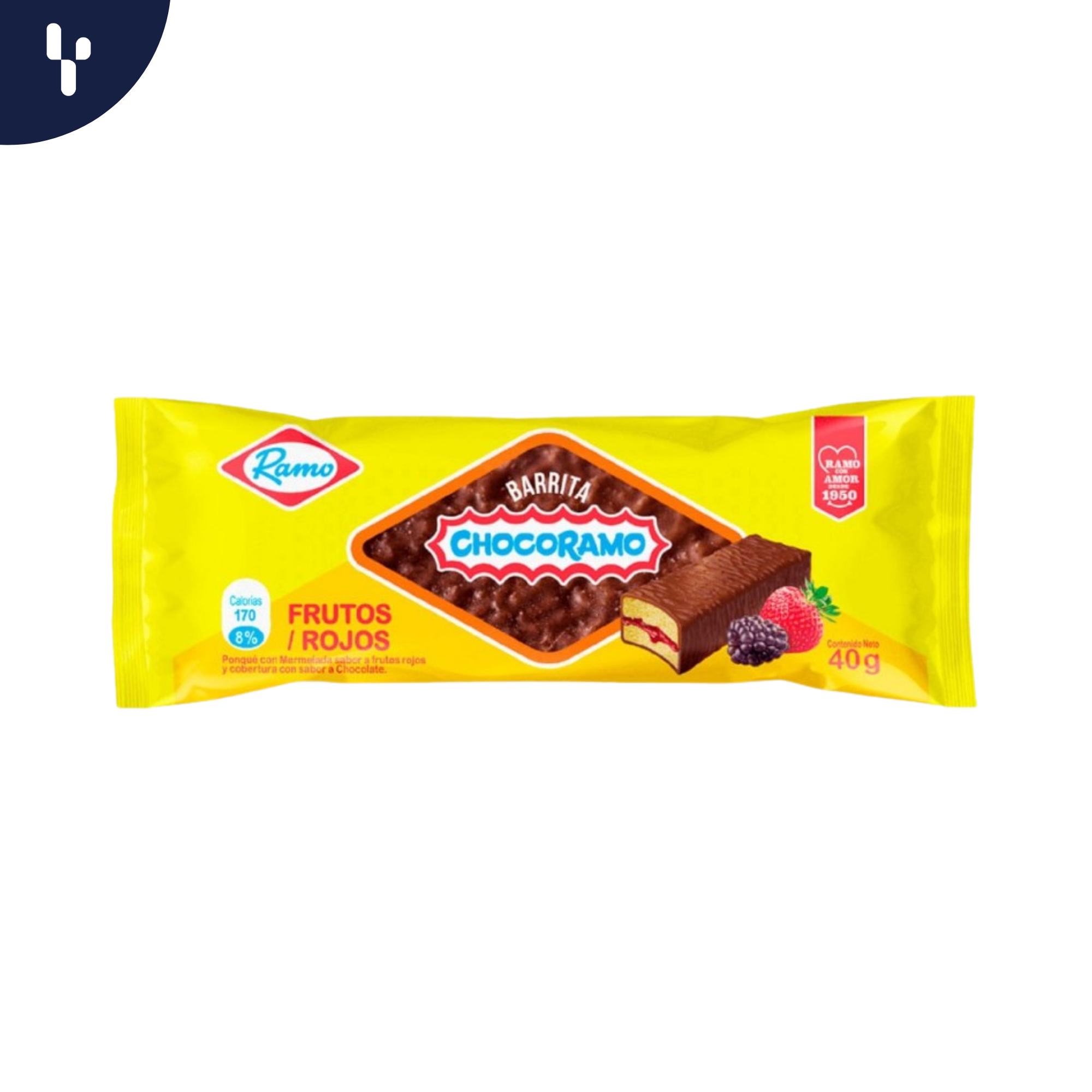 Chocorramo Barritas Frutos Rojos 40Gr