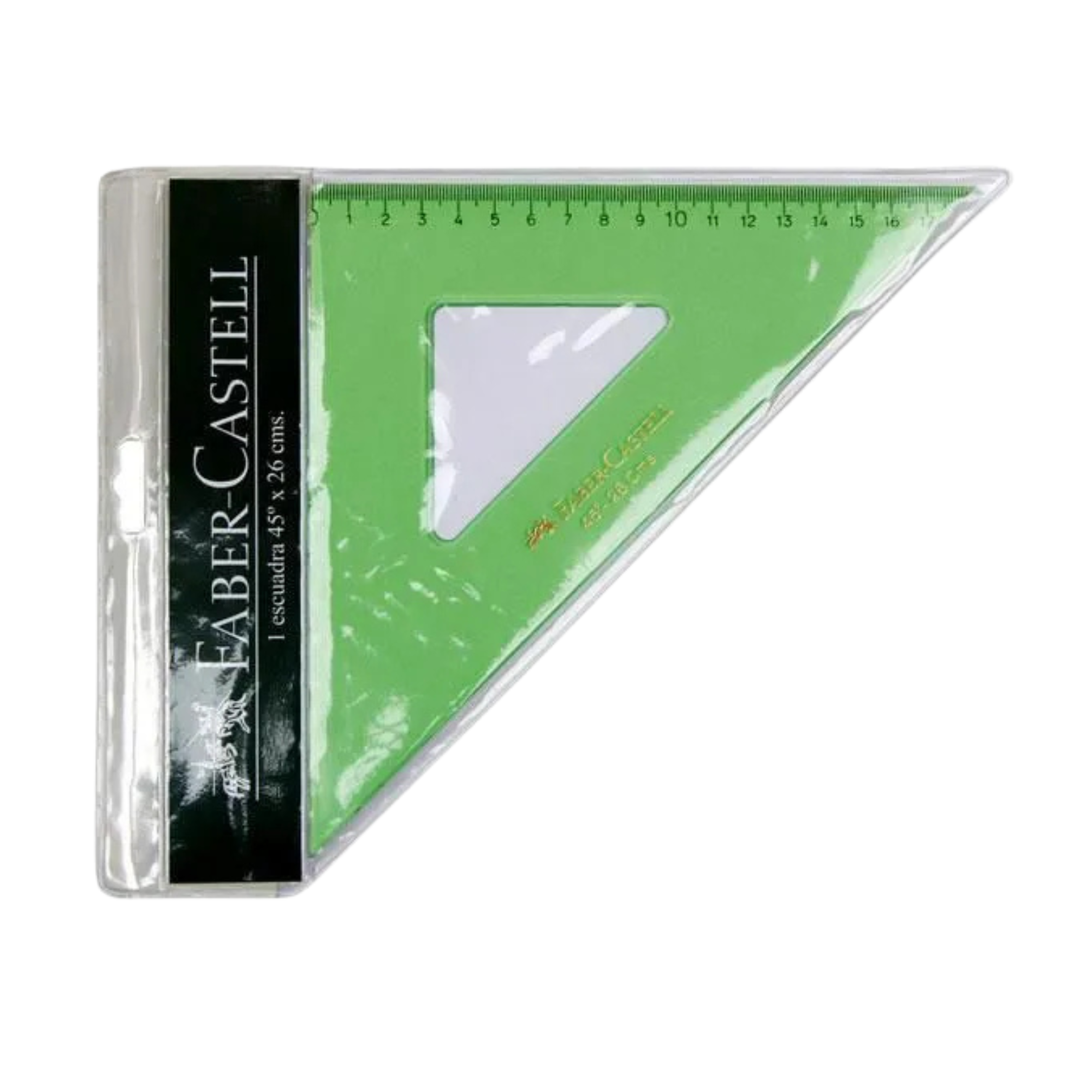 Escuadra Faber Castell 45°- 26cm 