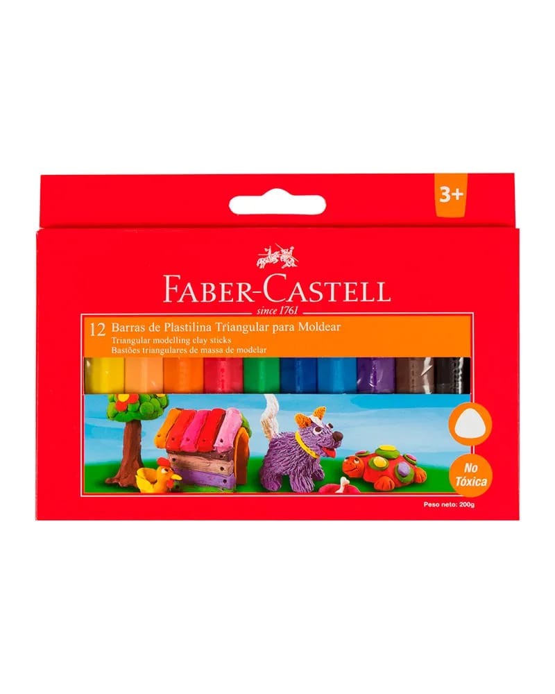 Plastilina triangular Faber Castell X12
