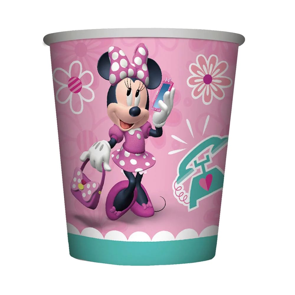 Vaso cumpleaños minnie mouse x 8 unidades Sempertex