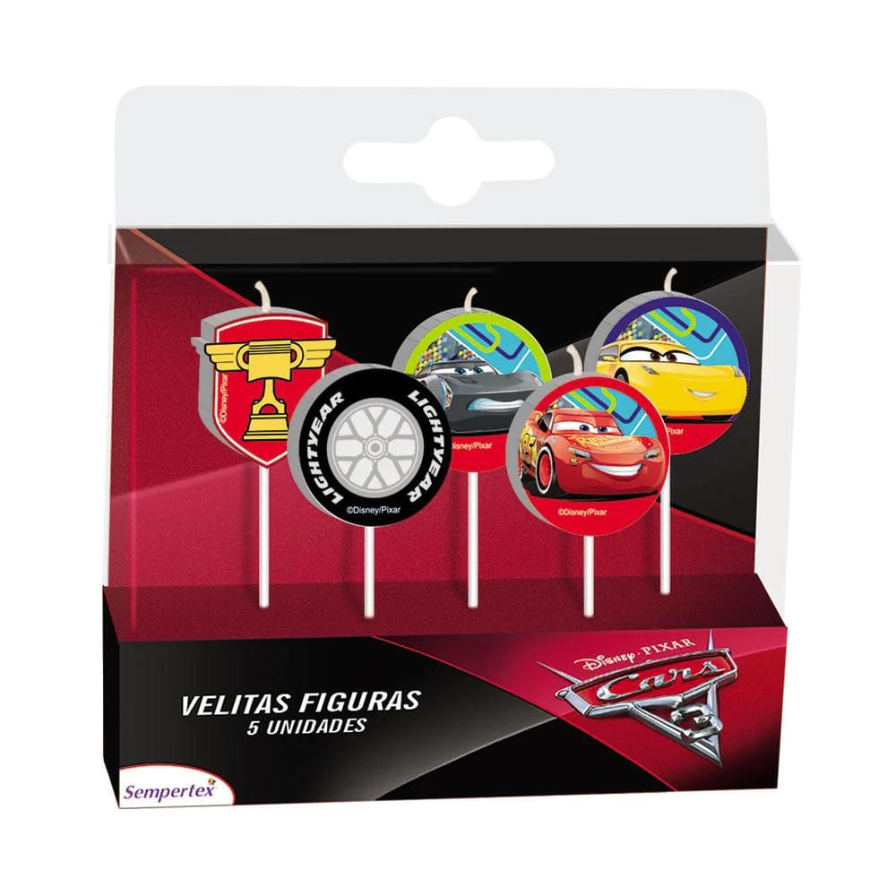 images Velas Cars paquete X5 Sempertex - Imagen 1
