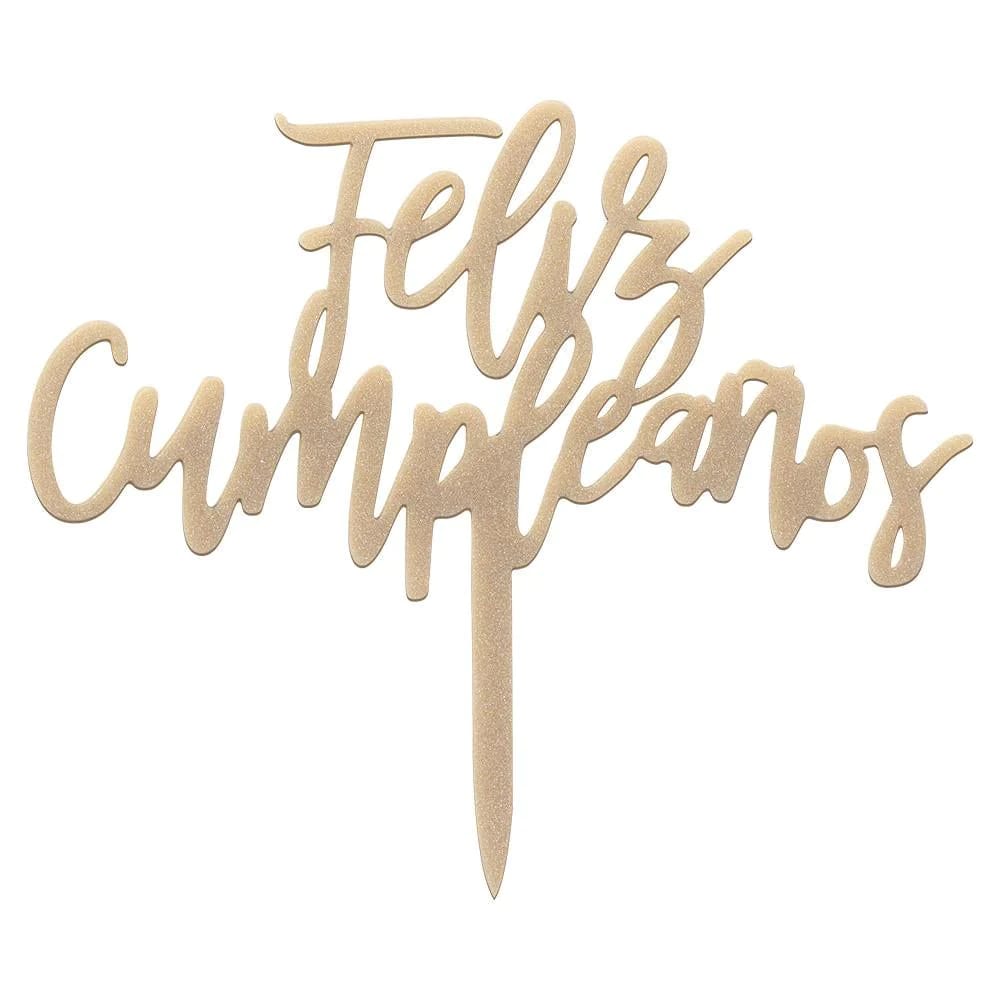 Letrero Topper Feliz Cumpleaños radiante Sempertex